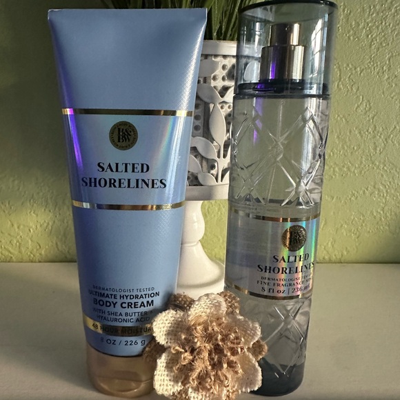 Bath & Body Works Other - Bath & Body Works Salted Shorelines Body Cream and Mist - Blue and Silver